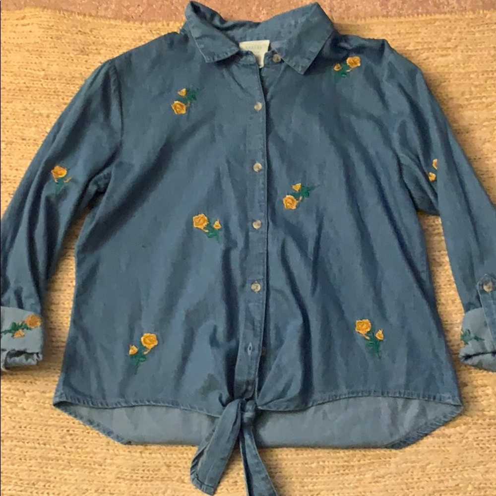 Button up floral top